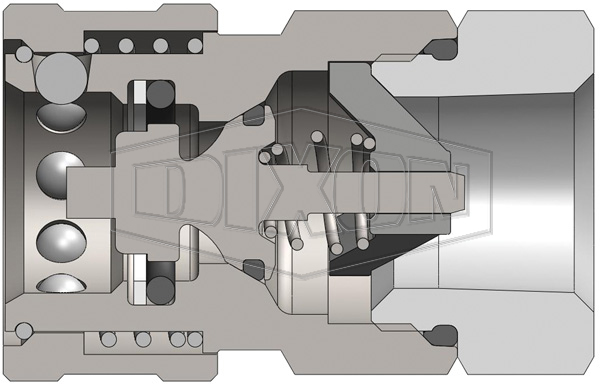 DQC V-Series Snap-Tite H/IH Interchange Valved Female Coupler